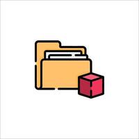 File folder icon illustration vector
