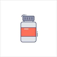 A bottle of medicine icon on a white background vector