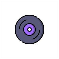 A purple vinyl record icon on a white background vector