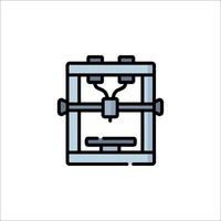 A 3d printer icon on a white background vector