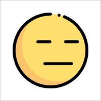 A yellow emoticion with a sad face vector