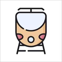 A train icon on a white background vector