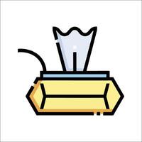 A yellow and blue box with a light bulb inside vector