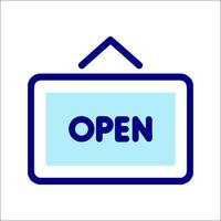Open sign icon illustration vector