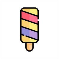 Ice cream icon in flat style isolated on white background vector