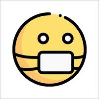 A yellow emoticion with a mouth open vector