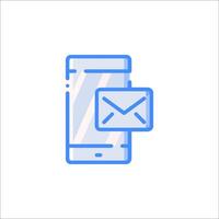 Email icon on a smartphone vector