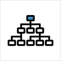 An icon of a tree with a blue line vector