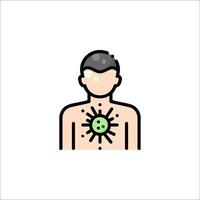 A man with a heart on his chest vector