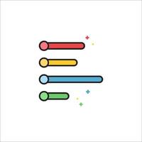 A colorful bar with a line through it vector