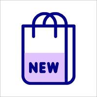 A shopping bag with the word new in it vector