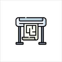 A printer icon on a white background vector