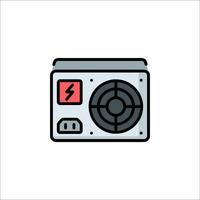 A power supply icon on a white background vector