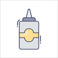 A bottle of mustard with a lid on it vector
