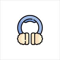 A headphone icon on a white background vector