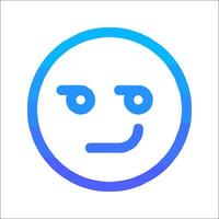 The emoji icon is shown in a blue circle vector
