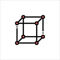 A cube with red dots on it vector