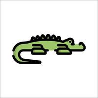 A crocodile icon on a white background vector