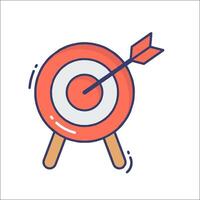 Target with arrow and dart on a white background vector