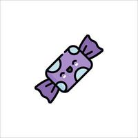 A candy bar with a purple and blue color vector