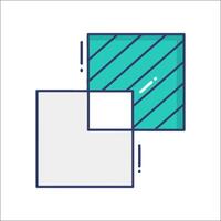 A square with a line on it vector
