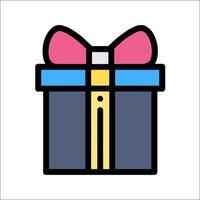 A gift box with a bow on it vector