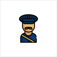 A man in a police uniform icon vector