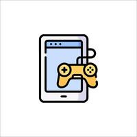 A smartphone with a game controller on it vector