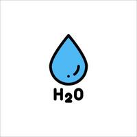 Water drop logo h20 symbol water drop icon illustration vector