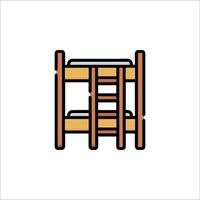 Bunk bed icon illustration vector