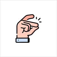 A hand pointing to a finger icon vector