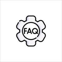 Faq icon, gear wheel, gear wheel icon, faq icon, faq icon, vector