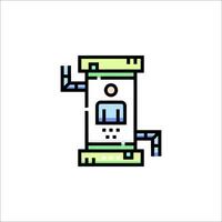 A robot is standing on a white background vector