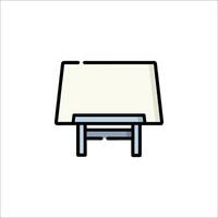 A drawing board with a white board on it vector