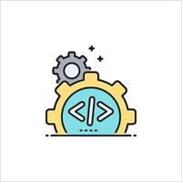 A gearwheel with a code symbol on it vector