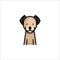 A dog icon on a white background vector
