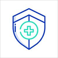 A shield with a cross on it vector