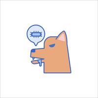 A dog with a speech bubble above it vector