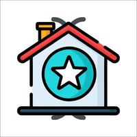 A star icon on top of a house vector