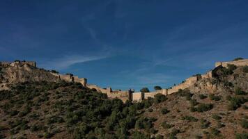Aerial view of the castle of Xativa video