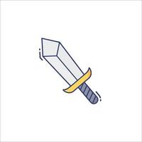 A sword icon on a white background vector