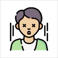 A man with a cross on his face vector