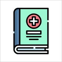 Medical book icon illustration vector