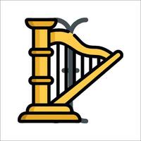 A harp icon on a white background vector