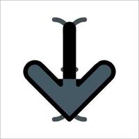 A black arrow pointing down on a white background vector