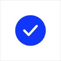 A blue check mark on a white background vector