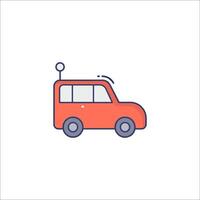 A car icon with a radar on top vector