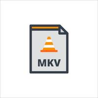Mkv file icon vector
