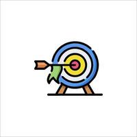 Arrow in the target icon illustration vector