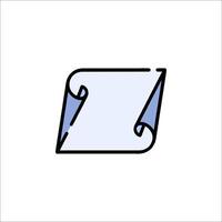 A paper sheet with a blue border vector